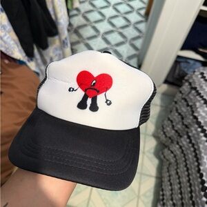 Bad Bunny UVST Design Black and White Cap